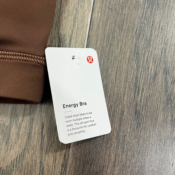 Lululemon NWT Energy Bra *Medium Support, B–D Cups Java - Picture 6 of 12